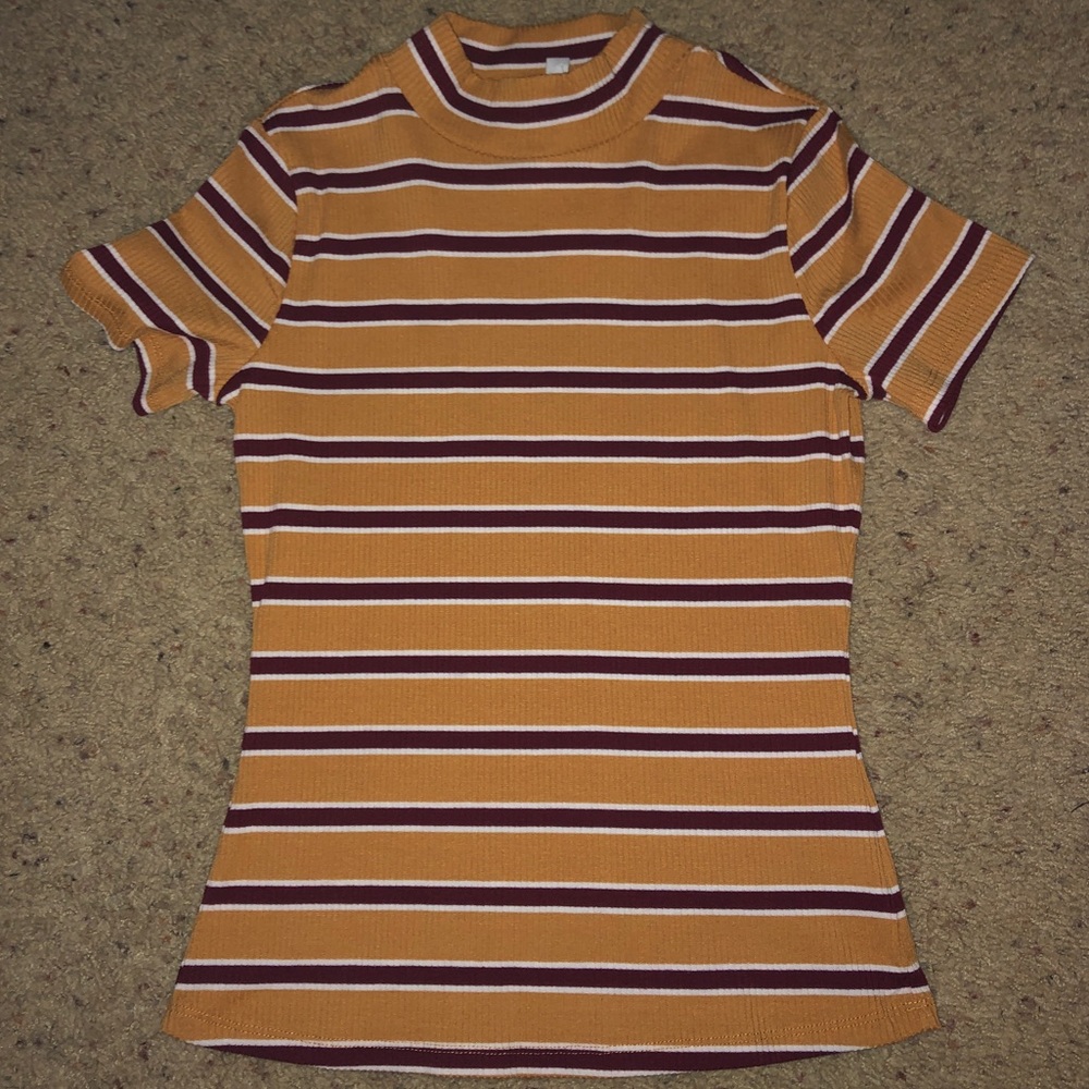 Striped Mock Neck Shirt